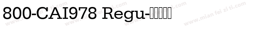 800-CAI978 Regu字体转换